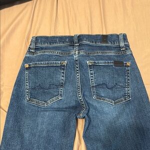 7 For All Mankind Blue Straight Jeans Classic Style